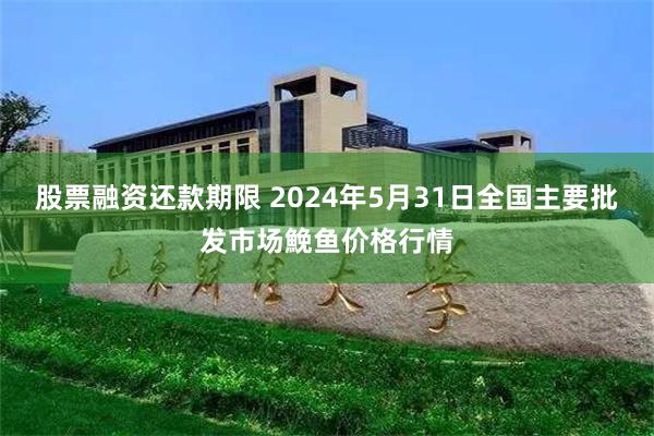 股票融资还款期限 2024年5月31日全国主要批发市场鮸鱼价格行情