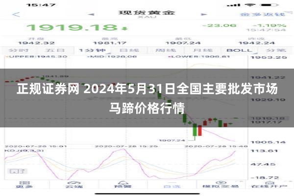 正规证券网 2024年5月31日全国主要批发市场马蹄价格行情