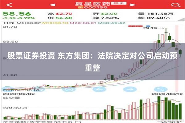 股票证券投资 东方集团：法院决定对公司启动预重整