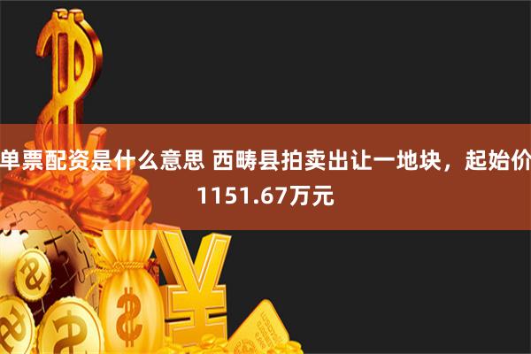 单票配资是什么意思 西畴县拍卖出让一地块，起始价1151.67万元