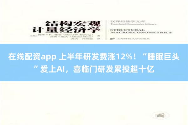 在线配资app 上半年研发费涨12%！“睡眠巨头”爱上AI，喜临门研发累投超十亿