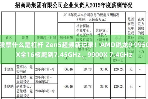 股票什么是杠杆 Zen5超频新记录！AMD锐龙9 9950X全16核飚到7.45GHz、9900X 7.4GHz