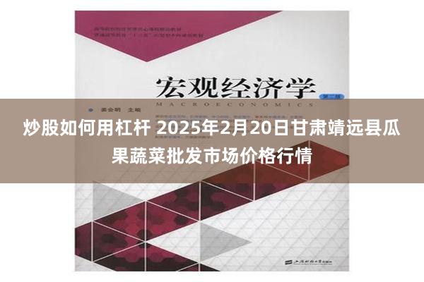 炒股如何用杠杆 2025年2月20日甘肃靖远县瓜果蔬菜批发市场价格行情